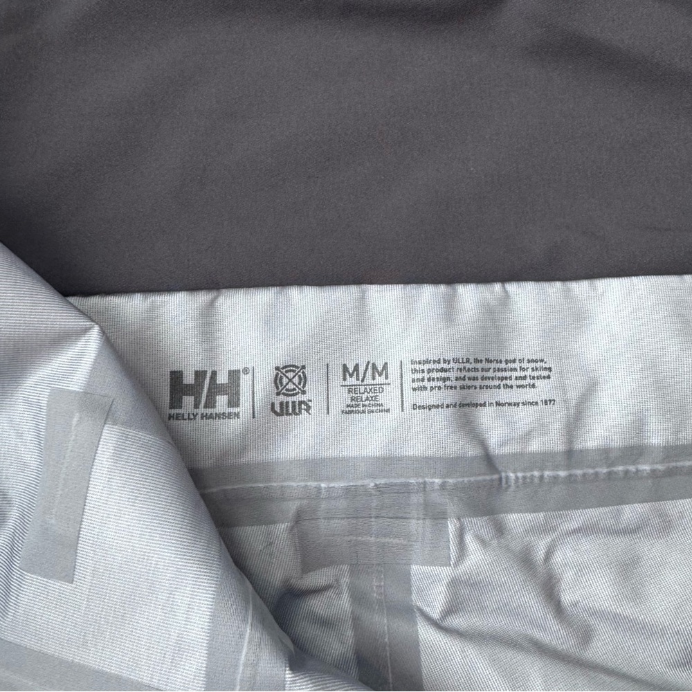 Helly Hansen Men’s Sogn Bib Shell pants -  gray fog camo - men’s medium - BNWT - Picture 4 of 6